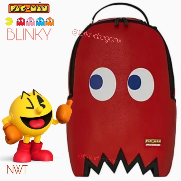 PAC-MAN Mystery Ghost Backpack Sprayground Pinky Inky Blinky Clyde Glow in Dark - Picture 5 of 14